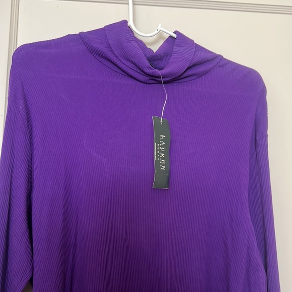 NWT Lauren Ralph Lauren purple long sleeve size: 1X - Picture 2 of 10